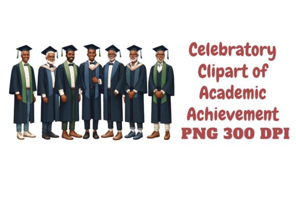 Celebratory Clipart of Academic Achievement Graphics and Illustrations