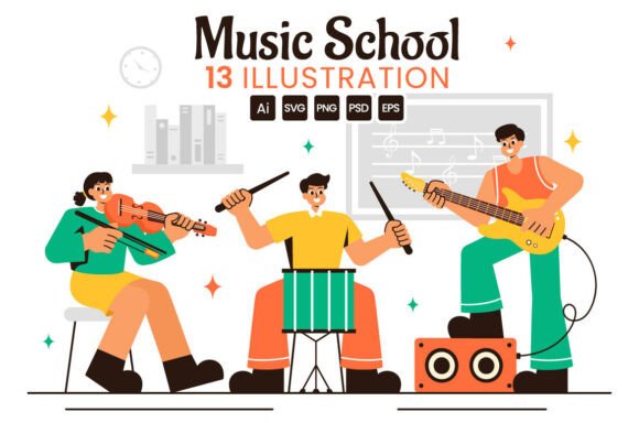 Reviewing 13 Music School Illustration for Real Graphics
