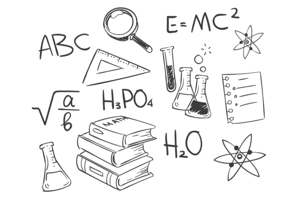 School Education Doodle Review for Embroidery