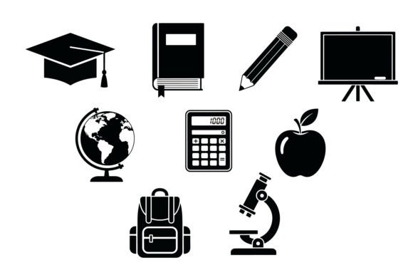 School Education Icon Bundle Vector Review