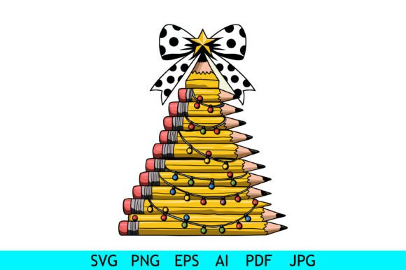 Stacked Pencil Christmas Tree with Bow: A Graphics & Crafts Review