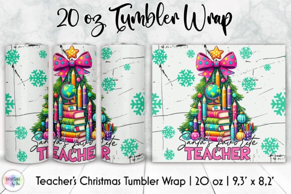 Teacher Christmas Tumbler Wrap 20 Oz Graphics Review