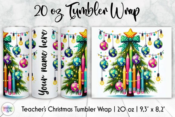 Teacher Christmas Tumbler Wrap Design Review